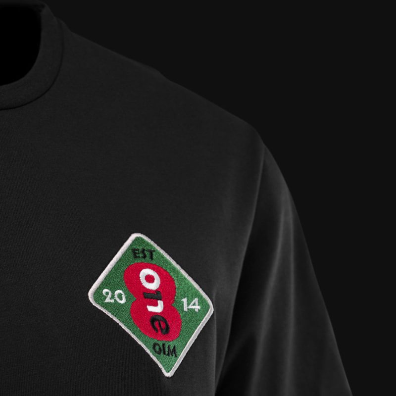 maglietta da uomo oversize nera ace one 2