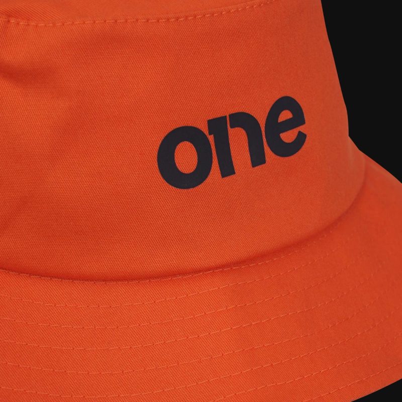 cappello bucket da uomo arancione one