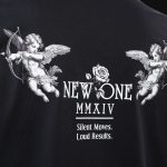maglietta da uomo oversize nera new one tee 3