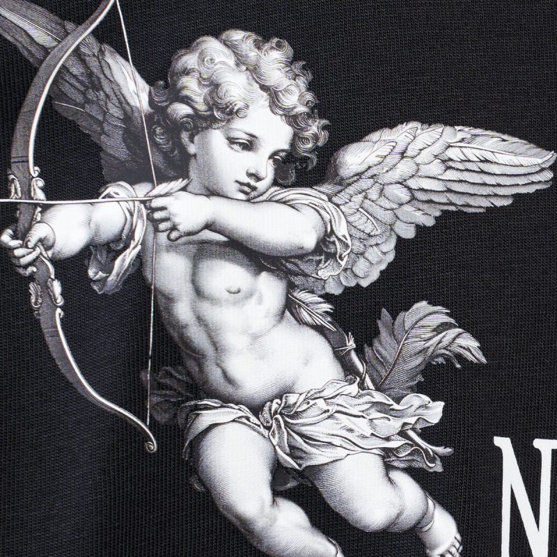 maglietta da uomo oversize nera new one tee 5