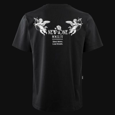 maglietta da uomo oversize nera new one tee 6