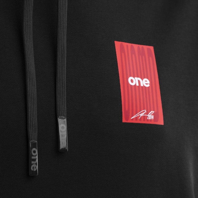 Schwarzes Herren Hoodie signature one 03