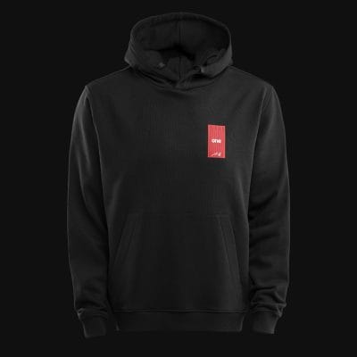 Schwarzes Herren Hoodie signature one