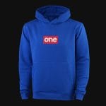 Felpa blu da uomo con cappuccio e tasca a canguro - Scarlet One - 03