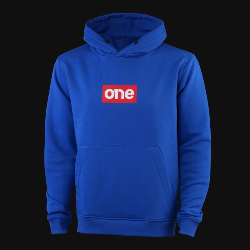 Felpa blu da uomo con cappuccio e tasca a canguro - Scarlet One - 03