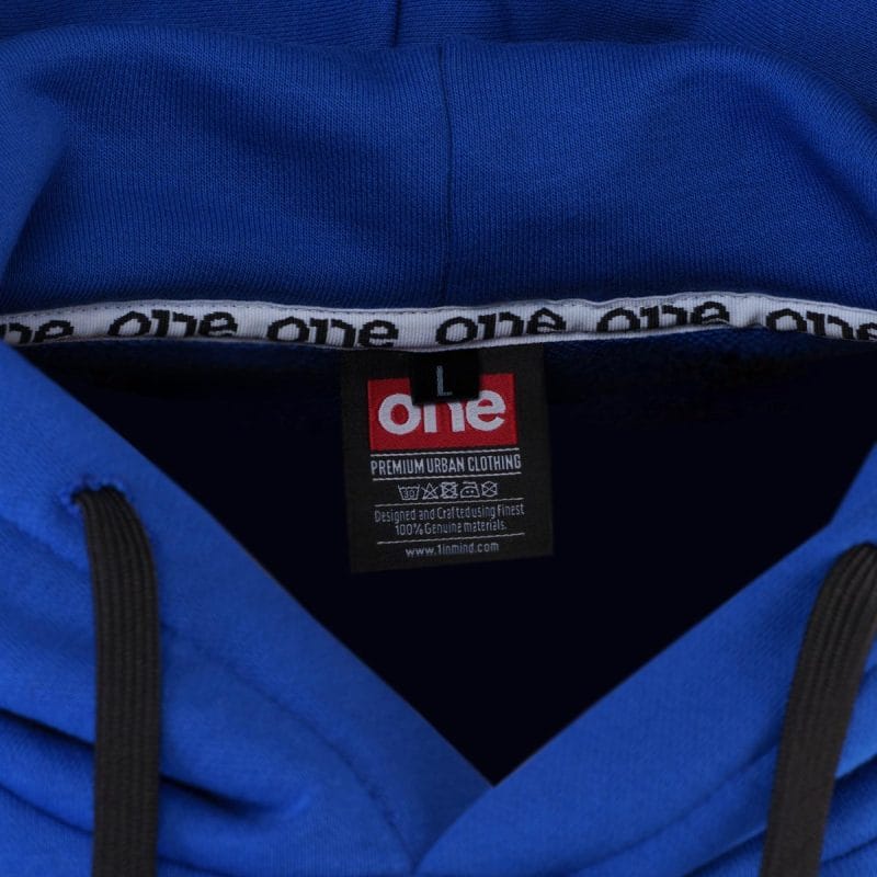 Felpa blu da uomo con cappuccio e tasca a canguro - Scarlet One - 04