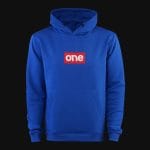 Felpa blu da uomo con cappuccio e tasca a canguro - Scarlet One