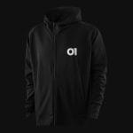 Felpa da uomo con cappuccio e zip - Obsidian O1 - 03