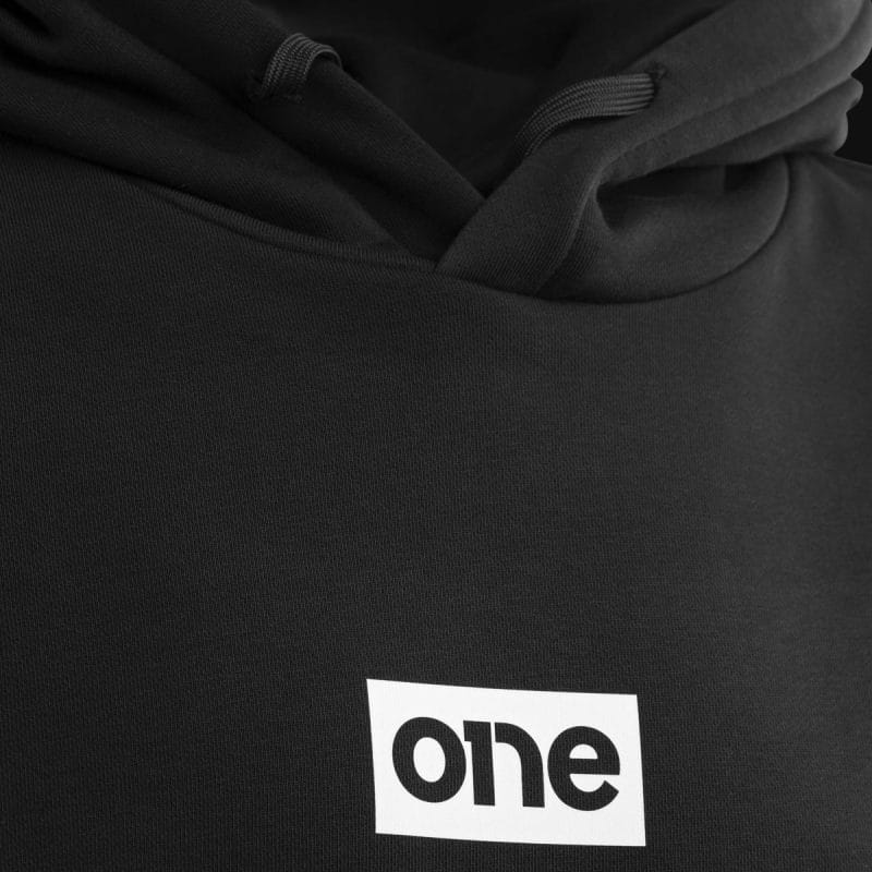 felpa nera da uomo con cappuccio e tasca a canguro cabernation one 07