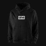 Felpa nera da uomo con cappuccio e tasca a canguro - Silent One - 02