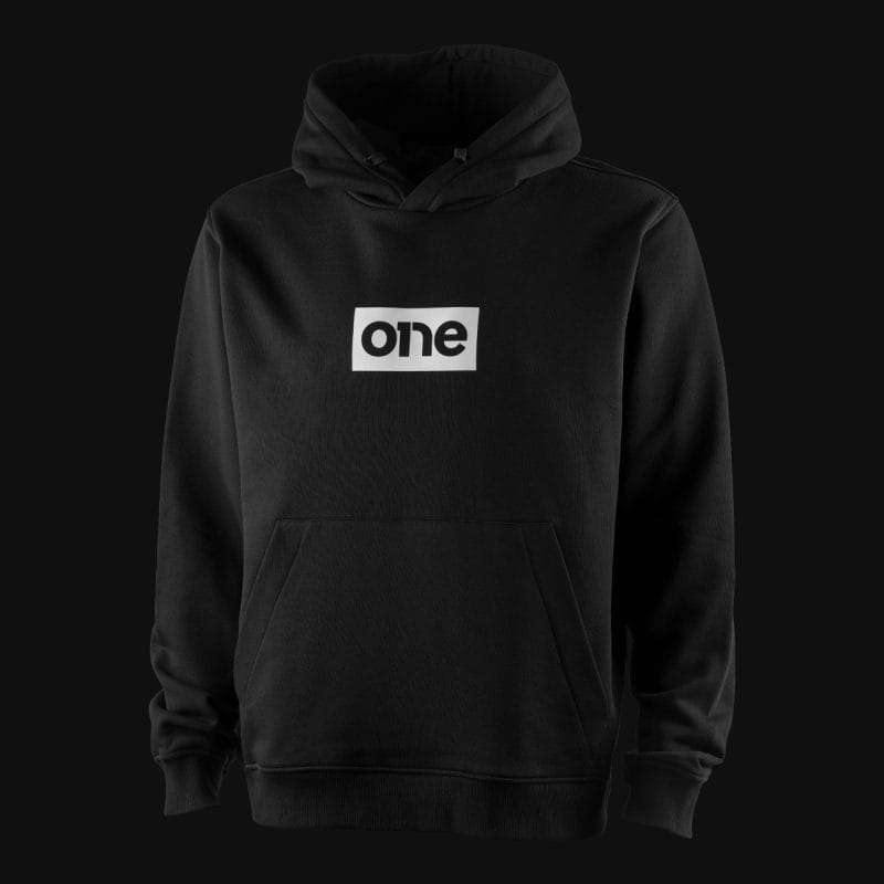 Felpa nera da uomo con cappuccio e tasca a canguro - Silent One - 02