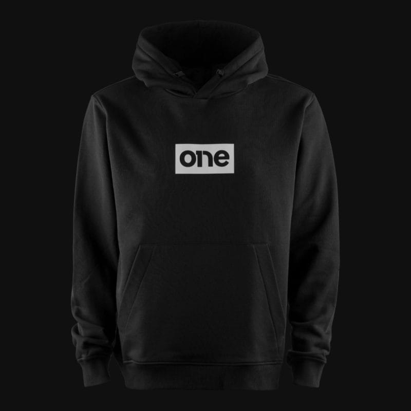 Felpa nera da uomo con cappuccio e tasca a canguro - Silent One - 05