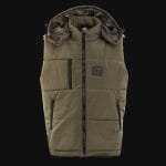 Gilet da uomo nero con cappuccio rimovibile - O1 Khaki