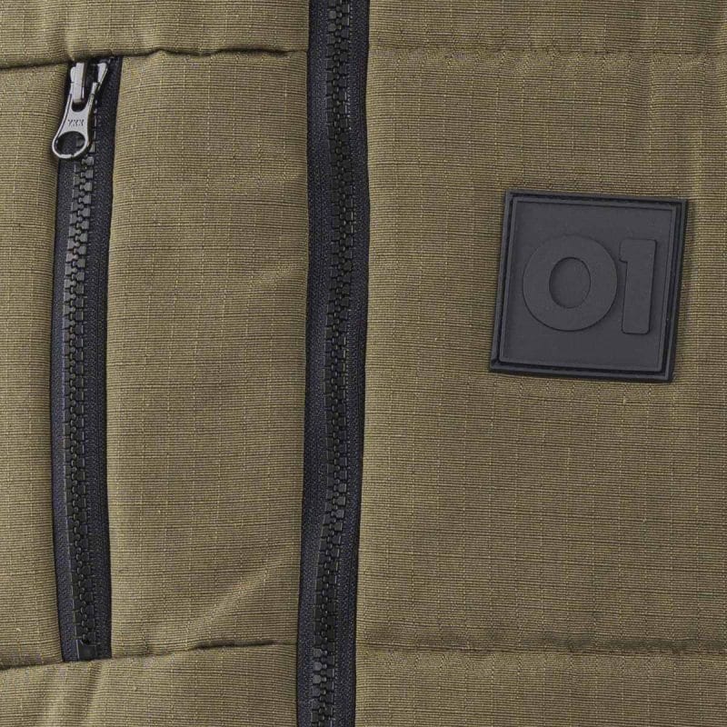 Gilet da uomo nero con cappuccio rimovibile - O1 Khaki - 04