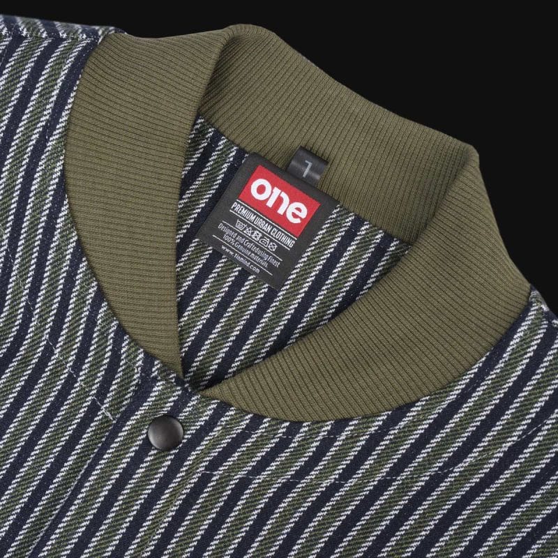 Overshirt da uomo con bottoni - Olive Grid - 02