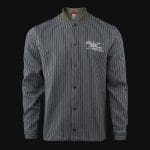 Overshirt da uomo con bottoni - Olive Grid