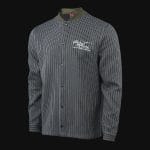 Overshirt da uomo con bottoni - Olive Grid - 05