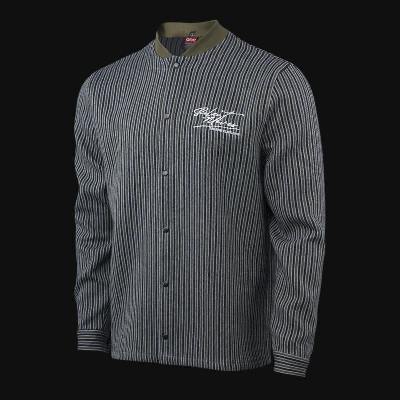 Overshirt da uomo con bottoni - Olive Grid - 05