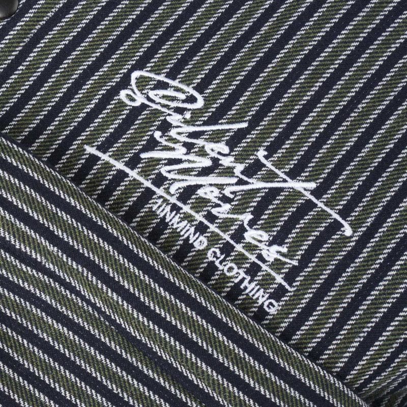 Overshirt da uomo con bottoni - Olive Grid - 07