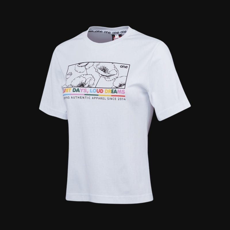 T-shirt da donna bianca Color Dream - 03