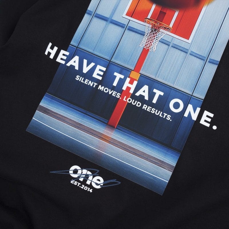T-shirt premium da uomo nera - HTO - 03