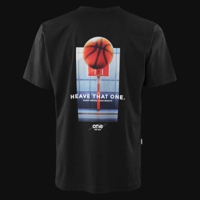 T-shirt premium da uomo nera - HTO