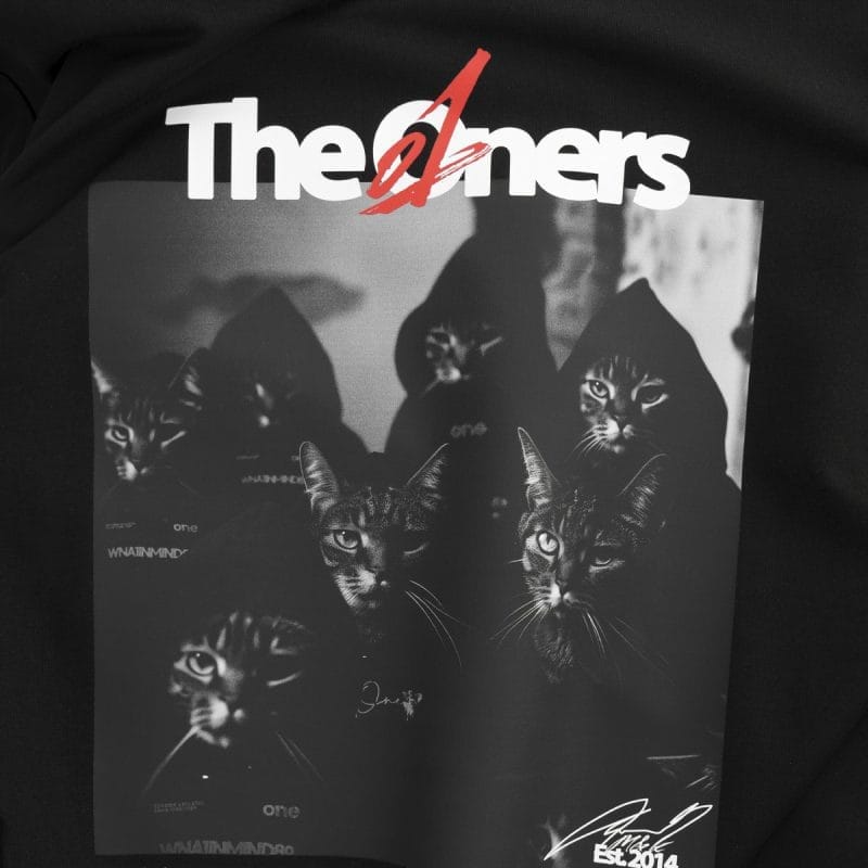 T-shirt premium da uomo nera - The Oners - 06