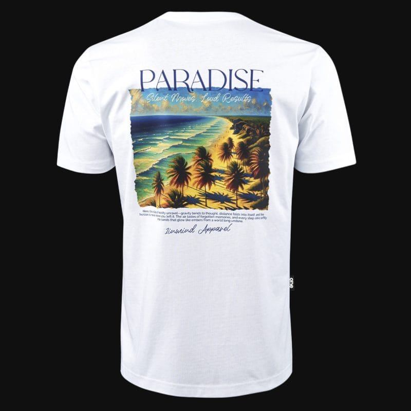 T-shirt Regular Fit da uomo bianca - Paradise One - 05