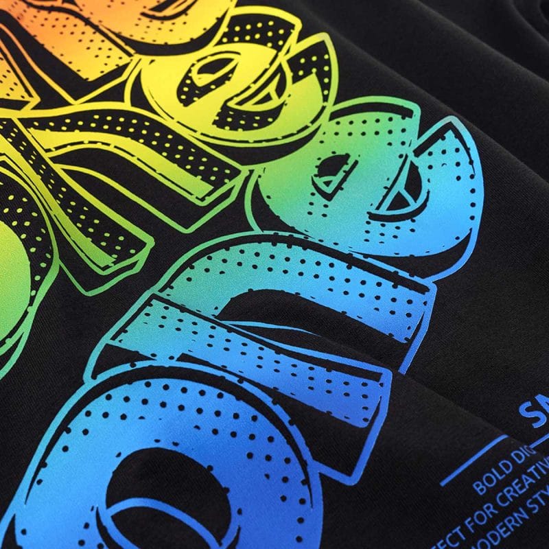 T-shirt Regular Fit da uomo nera - Color One - 02