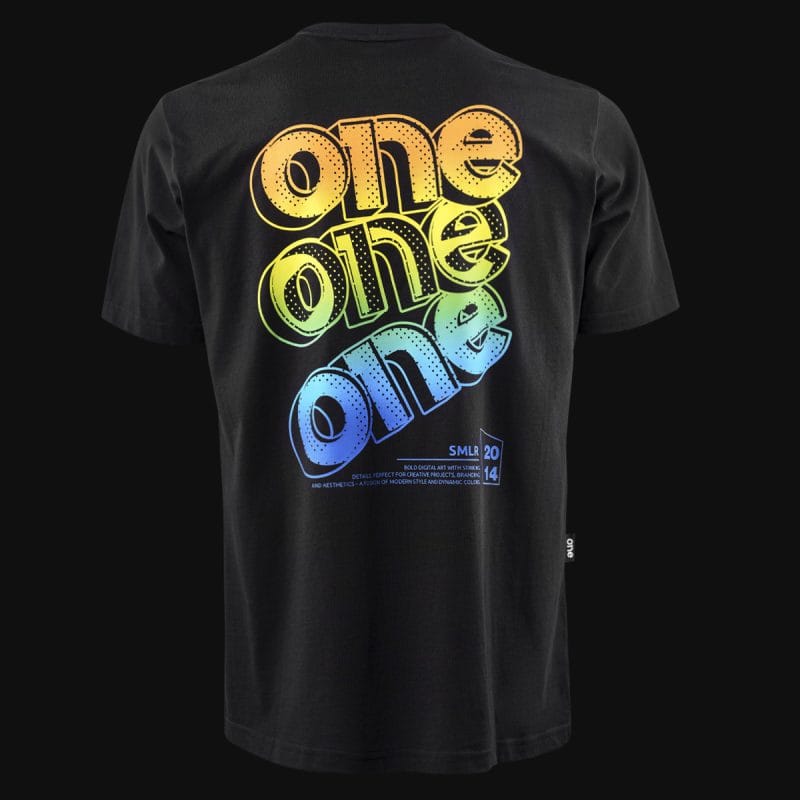 T-shirt Regular Fit da uomo nera - Color One - 06