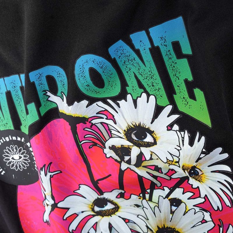 T-shirt Regular Fit da uomo nera - Wild One - 02