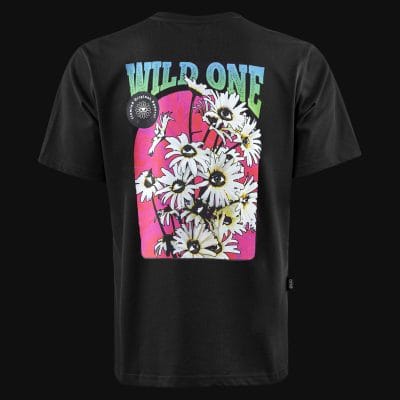 T-shirt Regular Fit da uomo nera - Wild One