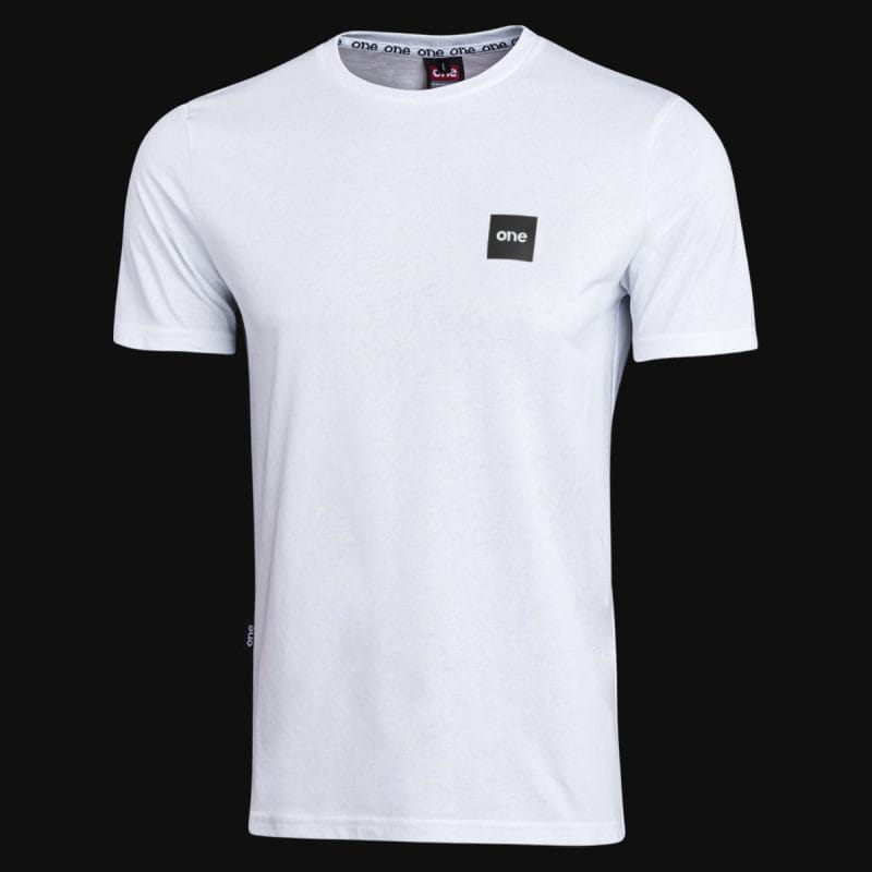 T-shirt Slim Fit da uomo bianca - Box One White - 03