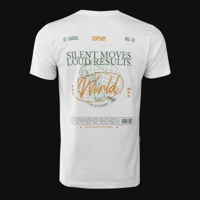 T-shirt Slim Fit da uomo bianca - WWV One