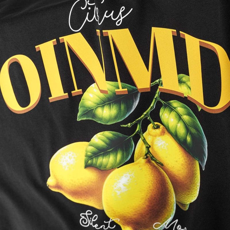 T-shirt Slim Fit da uomo nera - Zesty One - 05