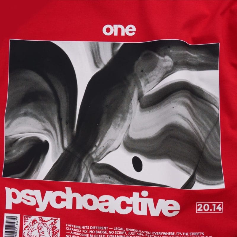 T-shirt Slim Fit da uomo rossa - Psychoactive - 02