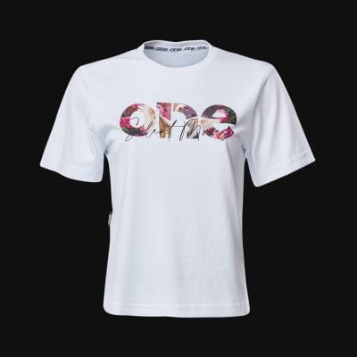 T-shirt da donna bianca Silent Elegance