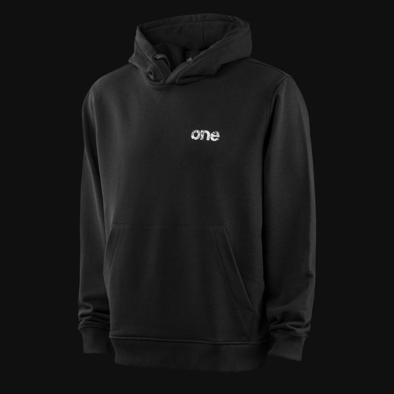 Felpa con cappuccio da uomo nera - BLG One - 05