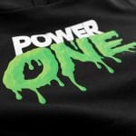 Felpa con cappuccio da uomo nera - Power One - 06