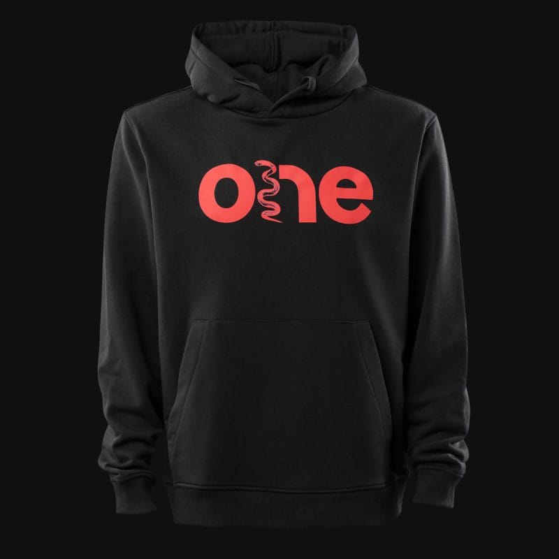Felpa con cappuccio da uomo nera - SNK One - 03