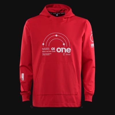 Felpa sportiva con cappuccio da uomo rossa - Red Pulse