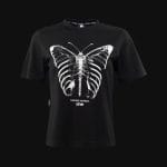 T-shirt da donna nera Silent Wings