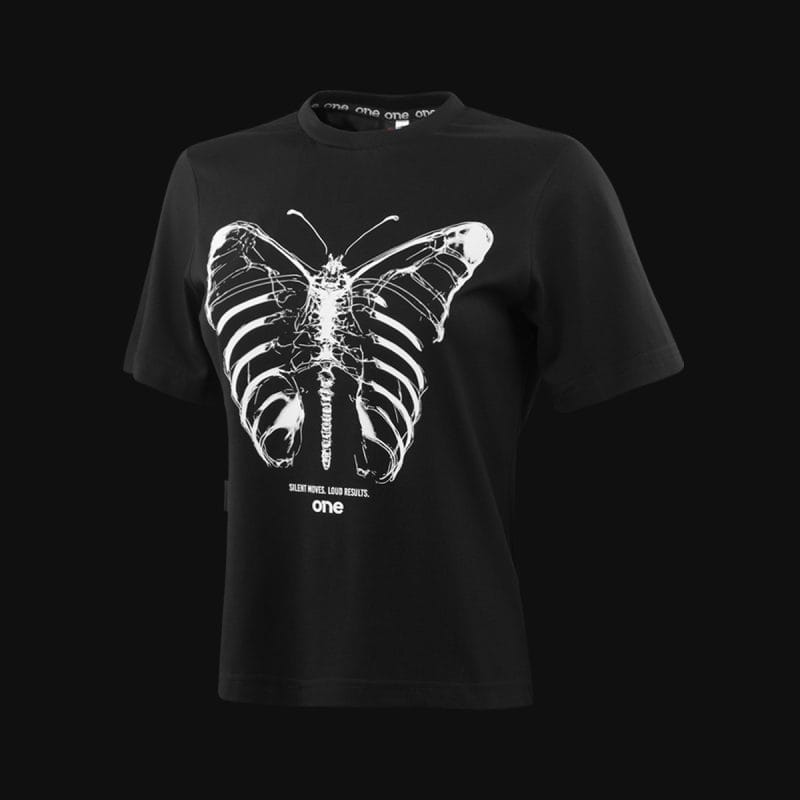 T-shirt da donna nera Silent Wings - 05